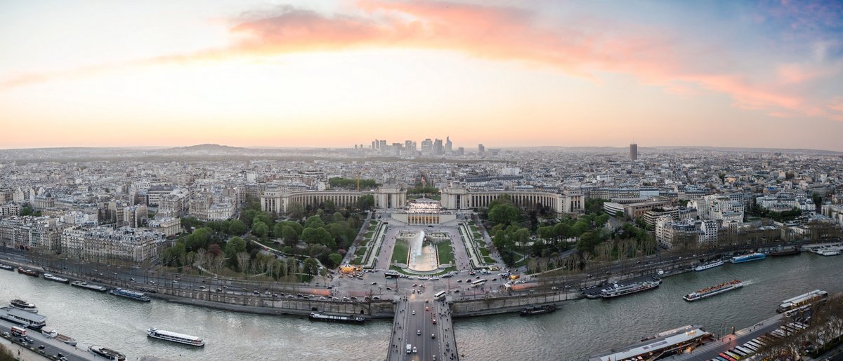 Panorama from the Eiffel tower